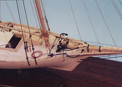 Bow and longhead on the Lizzie J. Cox.