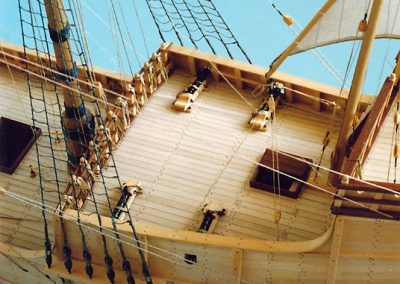 Quarter deck view of the Santa Maria.