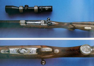 Two different views of the rifle.