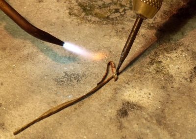 Silver soldering.