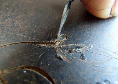 Plunge cutting.