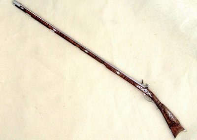 An overall view of Damien's finished 1/5 scale Kentucky long rifle.