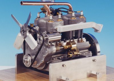Another angle of the Mercer engine, showing the original distributor.