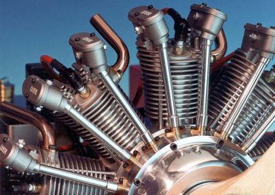 A closer look at the Wright engine.
