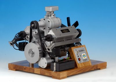 Ingvar's nearly completed supercharged V-8 engine.