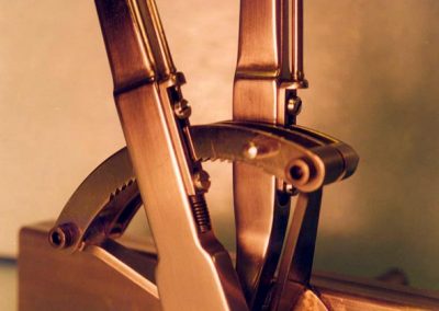 The handbrake and gear lever.