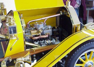 Engine compartment after painting.