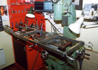 Milling the frame.