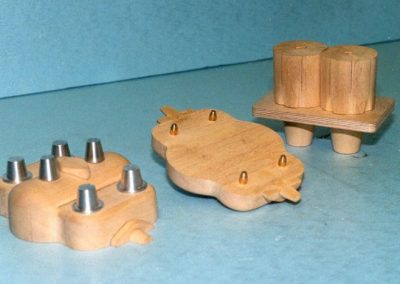 Early stages of cylinder construction.