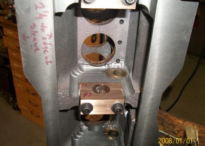 The main bearings in place.