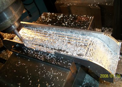 Roughing out the seat back.