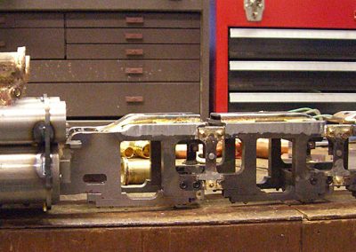 The rear engine frame.