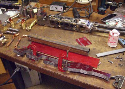 Engine frame construction.