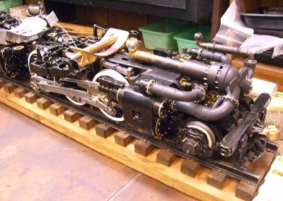 The front engine exhaust setup.