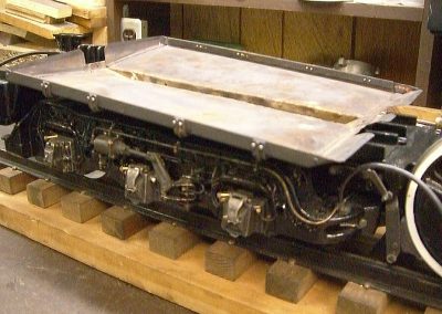 The mounted ash pan.