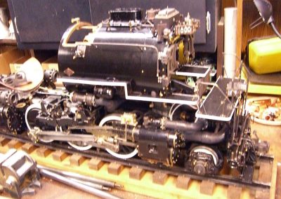 Front engine progress.