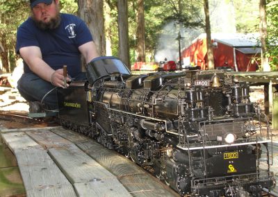 Jim Balmer rolling down the track.