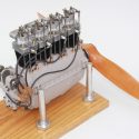 Rear view of the Gipsy inline aircraft engine.