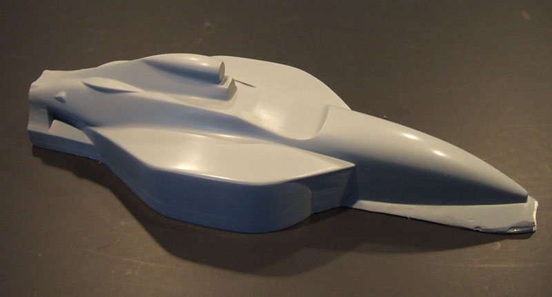 Early Mold for an IndyCar Model An early molding stage for a model Indy car.