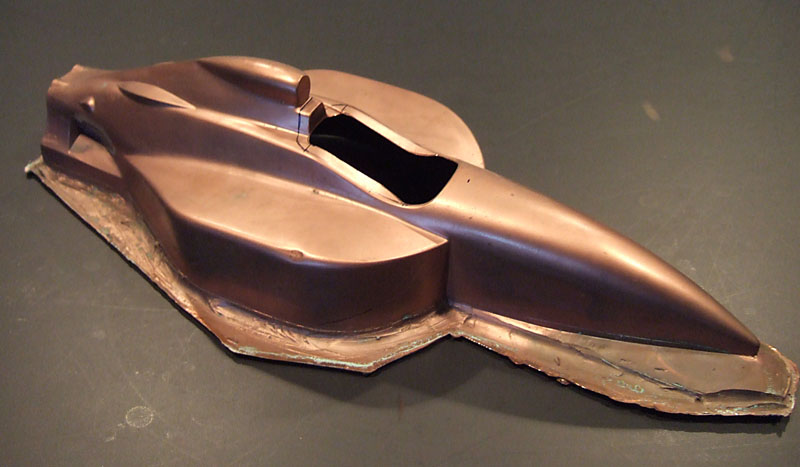 The Electroformed Copper Mold The electroformed copper mold of the car.