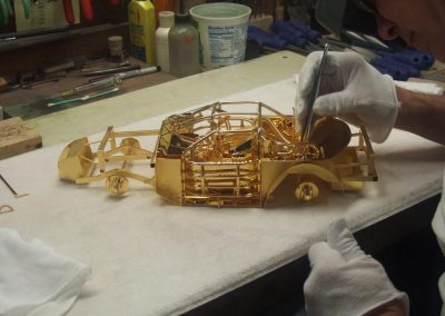 Mike at work on one of his cars.