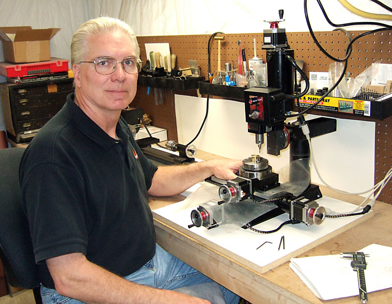 Mike Working on a Milling Machine Mike at work on his milling machine.