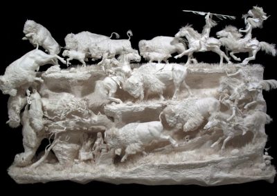 A large piece called, “Prairie Edge Hunt.”