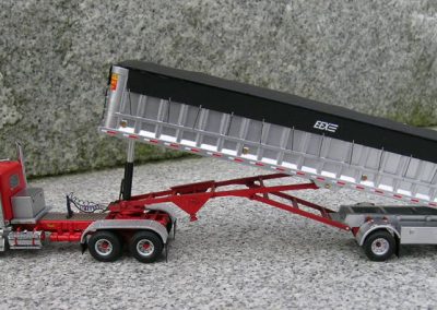 A wide view of Joe's scale mode Kenworth truck.