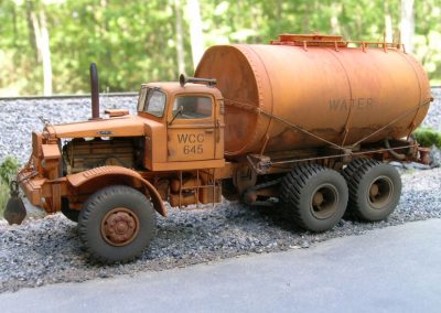Another angle of the Mack water truck.