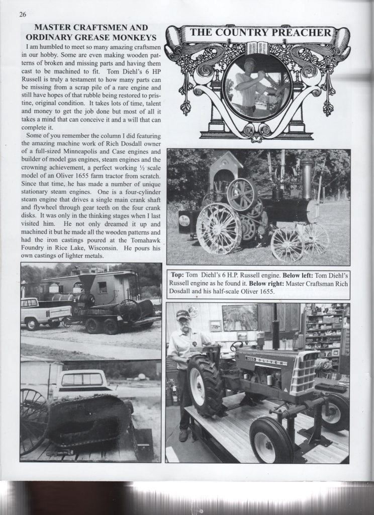 An Iron Age Magazine article featuring Richard's work.