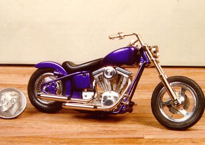 The finished chopper with engine mounted.