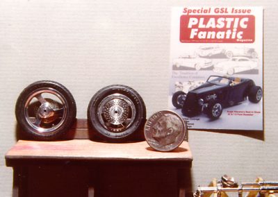 The scale chopper wheels with a dime for scale.