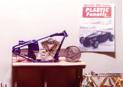 The scale chopper frame with engine.