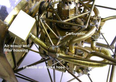 Installing the engine in the Bell helicopter.