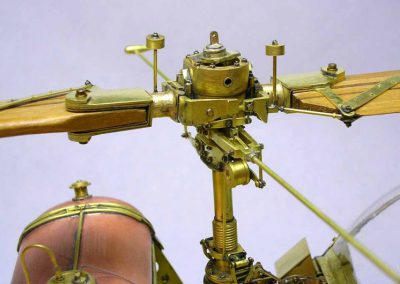 The rotor with blades attached.