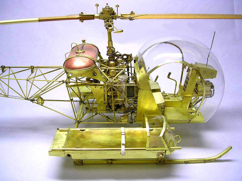 Bell H-13D Helicopter Ken's finished Bell H-13D Helicopter, built for Fine Art Models.