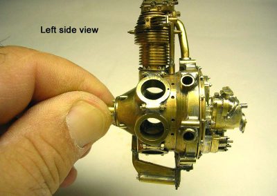 The partially assembled Continental engine.