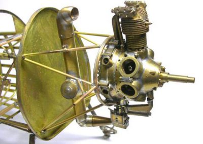 The Continental engine attached to the firewall.