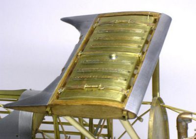 The upper wing section of the Stearman biplane.
