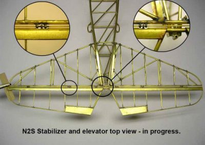 A close view of the Stearman tail.