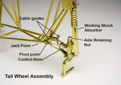 The tail wheel for the Stearman biplane.