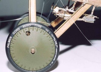 The Sopwith Camel wheels with covers on.