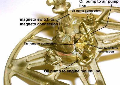 A close view of the Sopwith Camel engine.