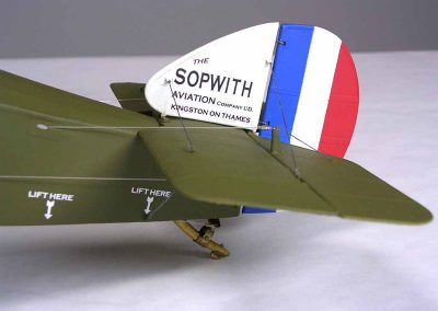 A close view of the graphics on the tail.