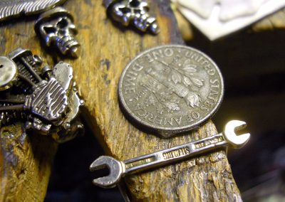 A tiny wrench pin.