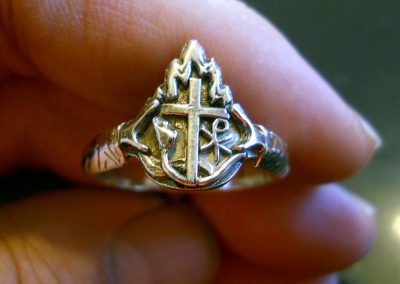 A prayer club ring made by Bryan.