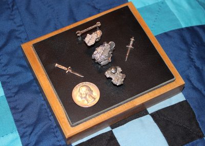 Some pins that Bryan donated to the museum.