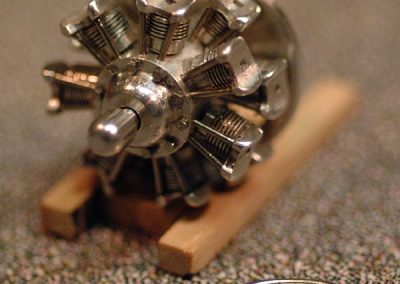 Augie's tiny 14-cylinder radial aircraft.
