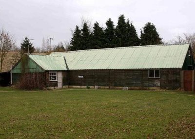 Mr. Garrard's shed, where the model temple was housed.