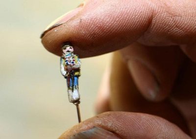 One of the tiny clay figures that occupies the temple.